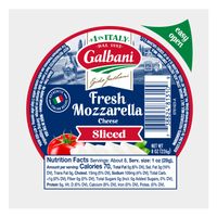 Fresh Mozzarella  Slice Cheese 8OZ