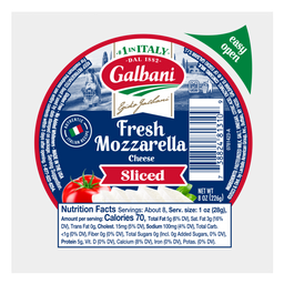 Fresh Mozzarella  Slice Cheese 8OZ