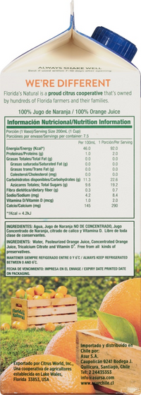 Floridas Natural Orange Juice w/ Calcium & Vitamin D  No pulp 520z