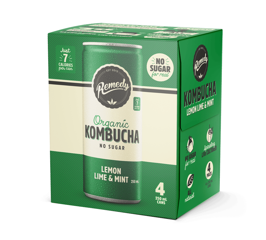 Lemon Lime Mint Kombucha Can 4-pack