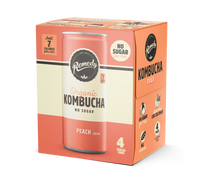 Peach Kombucha Can 4-pack