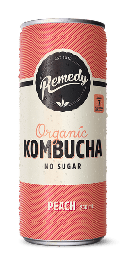 Peach Kombucha Can 24ct