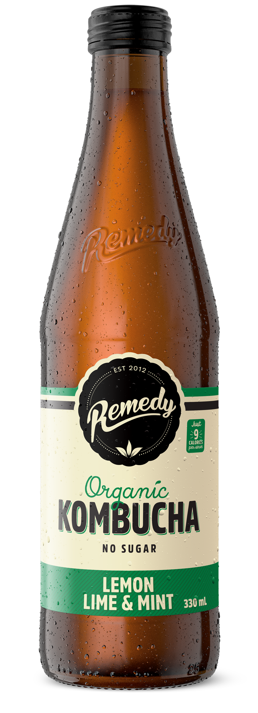 Lemon Lime and Mint Kombucha Bottle 330ml x 12