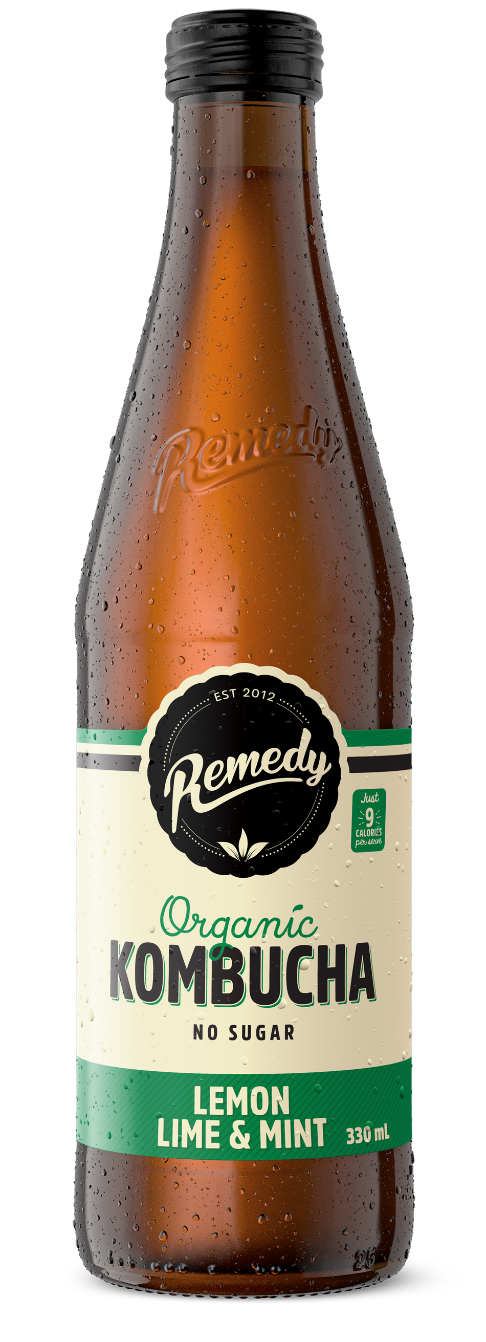 Lemon Lime and Mint Kombucha Bottle 330ml x 12