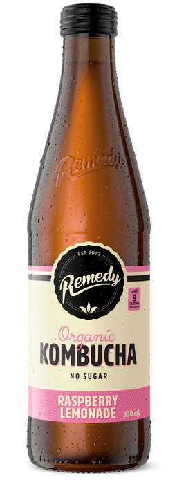 Raspberry Lemonade Kombucha Bottle 330ml x 12