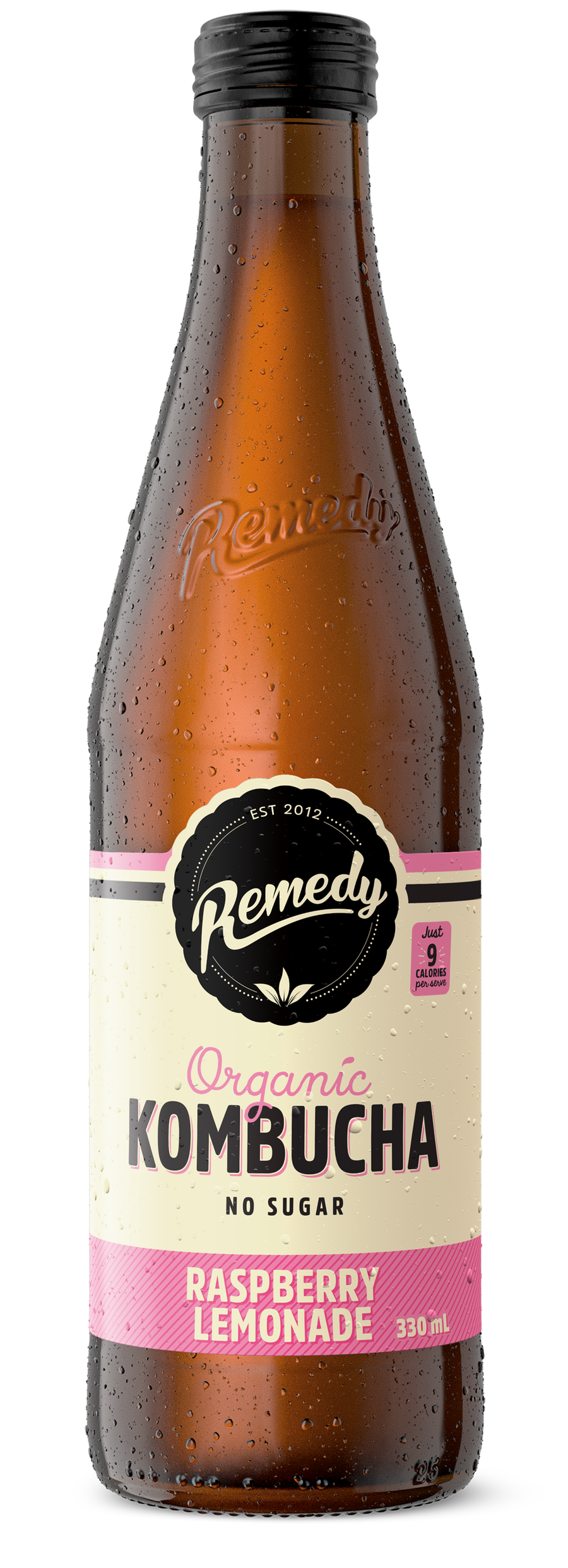 Raspberry Lemonade Kombucha Bottle 330ml x 12
