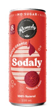 Sodaly Prebiotic Blood Orange Beverage 250ml x4