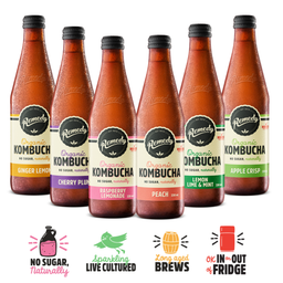 Mixed Case Organic Kombucha 330ml x 12